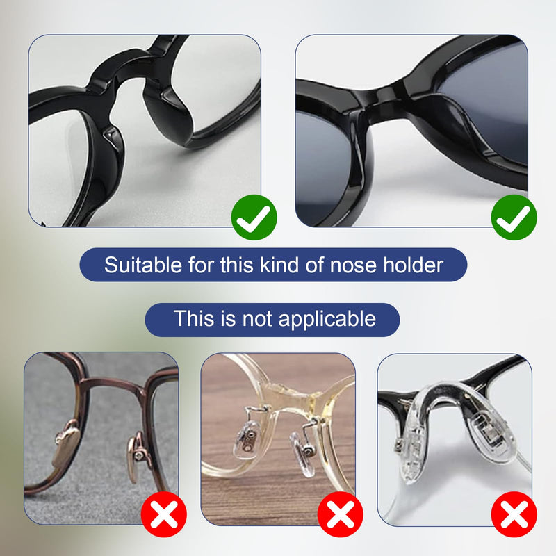 [Australia] - Silicone Nose Pads 40 Pairs of Nose Pads Glasses 1.0 mm Nose Pads Glasses Self-Adhesive Glasses Pads Nose Pads Non-Slip Self-Adhesive Nose Pads for Glasses and Sunglasses (Black) 