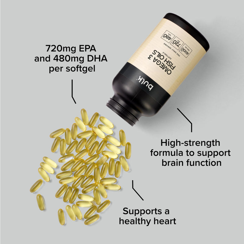 Bulk Omega 3 Fish Oil 2000mg | High Strength Softgels | 270 Capsules | 4.5 Month Supply | 720mg EPA & 480mg DHA per Daily Dose | Supports Normal Heart Function | Odourless & Refined 270 count (Pack of 1)