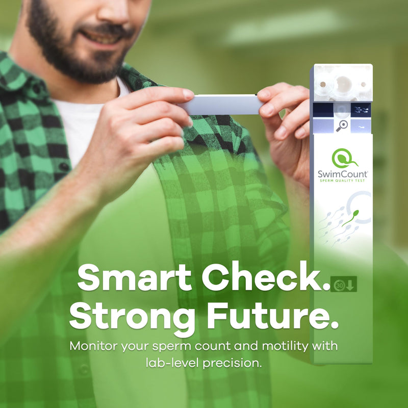 [Australia] - SwimCount At-Home Male Fertility Test, Measures Progressive Sperm Motility with High Sensitivity and Specificity, Discreet At-Home Results, Easy Sperm Quality Kit for Men 