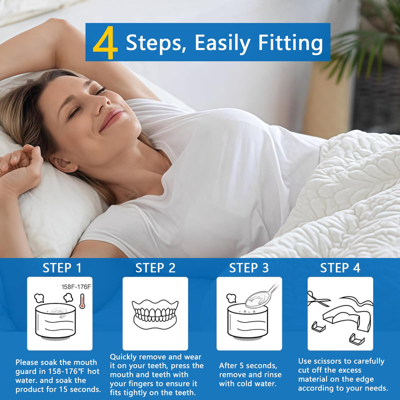 [Australia] - Mouth Guard for Grinding Teeth at Night,8 Packs Night Guards for Teeth Grinding, Moldable Teeth Grinding Mouth Guard for Sleep,Mouthguards for Grinding of Teeth,2 Sizes & 1 Travel Case 2.3in 