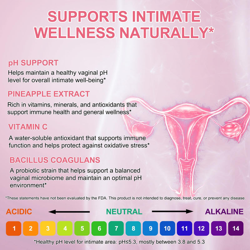 Women Probiotic Gummies, Vaginal Probiotics for Women, Feminine Balance Gummies, ph Balance for Women, Improve Odor, Promotion of Women's Health, Boost immunity,Vegan,Natural Pineapple Flavor,60 Count