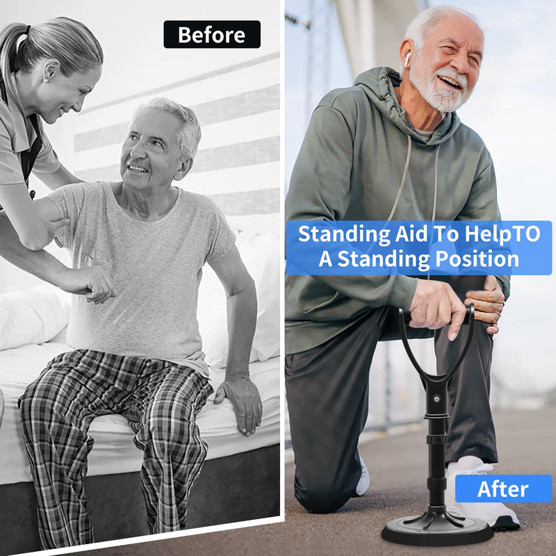 [Australia] - Upgraded Portable Standing Aid with Integrated Reinforced Fixation Buttons and Oversized 7" Base, an Adjustable Standing and Daily Living aid Designed for Seniors 