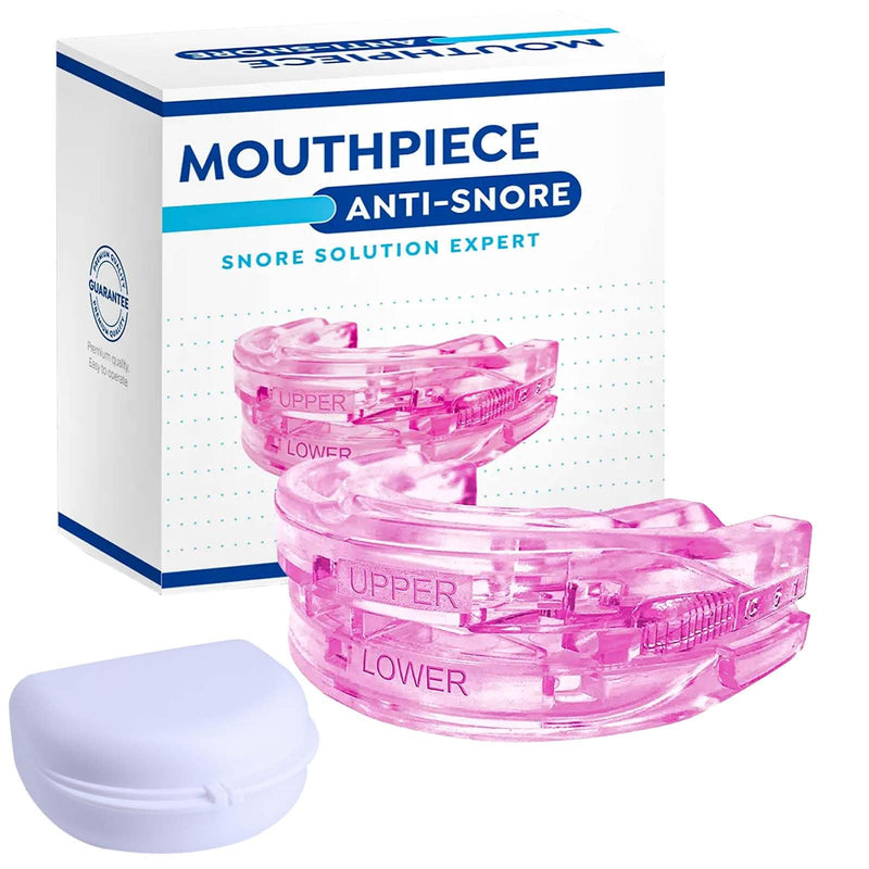 [Australia] - Anti-snoring splint, snoring splint, adjustable grinding splint for night, efficient grinding splint, prevents nighttime snoring and teeth clenching, improves sleep quality (pink) 