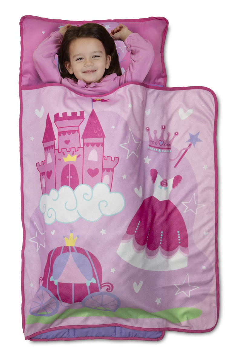 [Australia] - Baby Boom Funhouse Little Princess Kids Nap Mat Set – Includes Pillow and Fleece Blanket – Great for Girls Napping during Daycare or Preschool - Fits Toddlers, Pink 