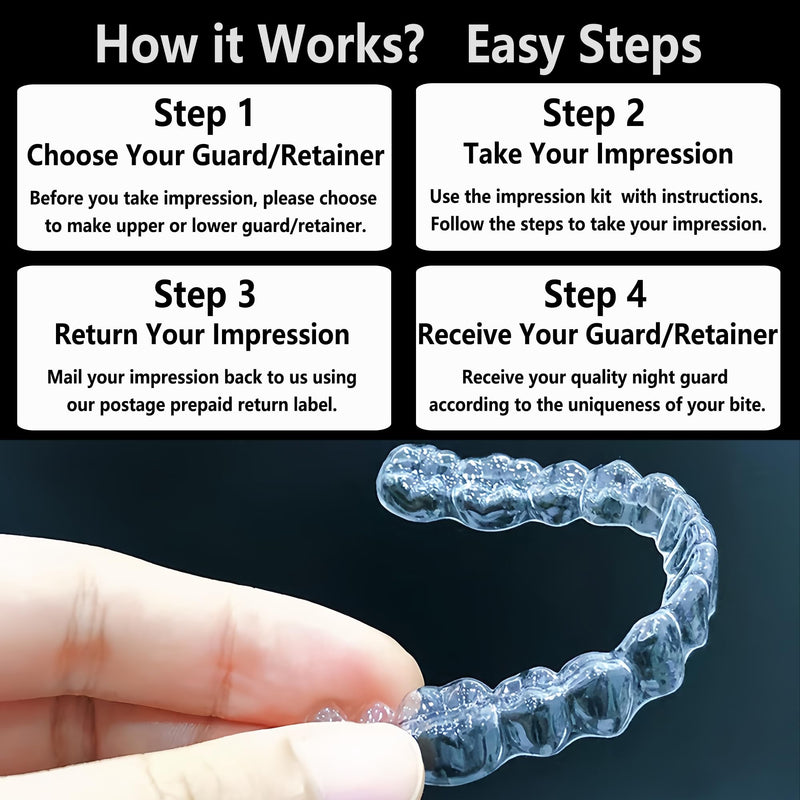 [Australia] - Custom Night Guard, Custom Dental Retainer Durable Mouth Teeth Guard Against Teeth Grinding/Clenching, One Pack 