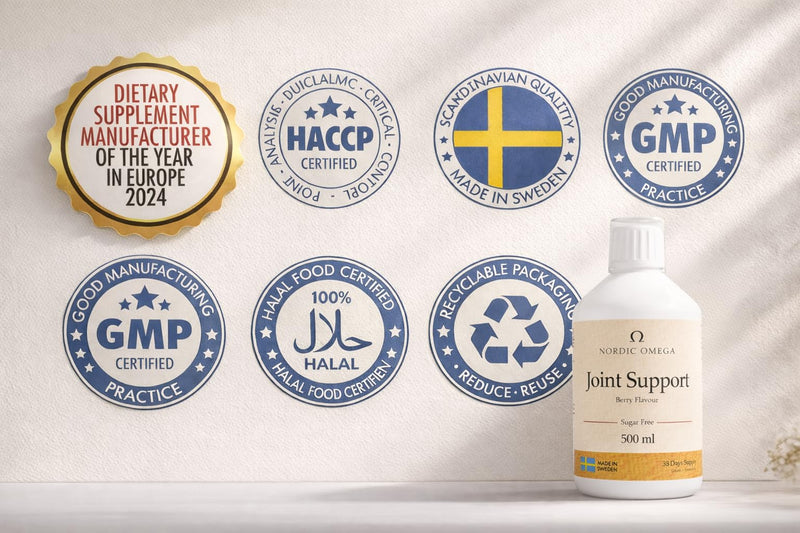 JointSupport Collagen, Berry Flavour, Sugar Free, 500ml, Made in Sweden (Pack of 1, Berry) 500 ml (Pack of 1)