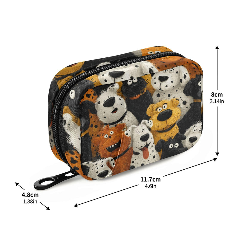 Ollabaky Pill Organizer Halloween Dogs Travel Pill Cases Bag Portable Pill Container 7 Days Pill Box Organizer Vitamin Supplement Holder for Family Business Dog