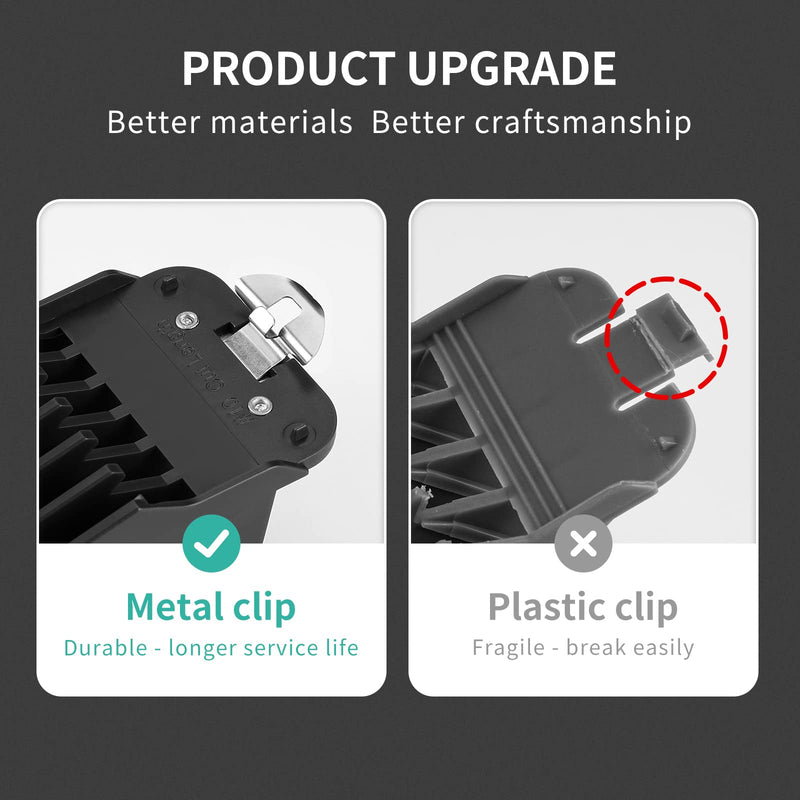 [Australia] - Yinke Trimmer Attachment Comb for Wahl Hair Clipper Magic Clip Trimmer Razor, 3 Cutting Lengths are 32 mm, 38 mm and 51 mm Beard Trimmer Attachment Comb Set Kit (3PCS, BLACK) 