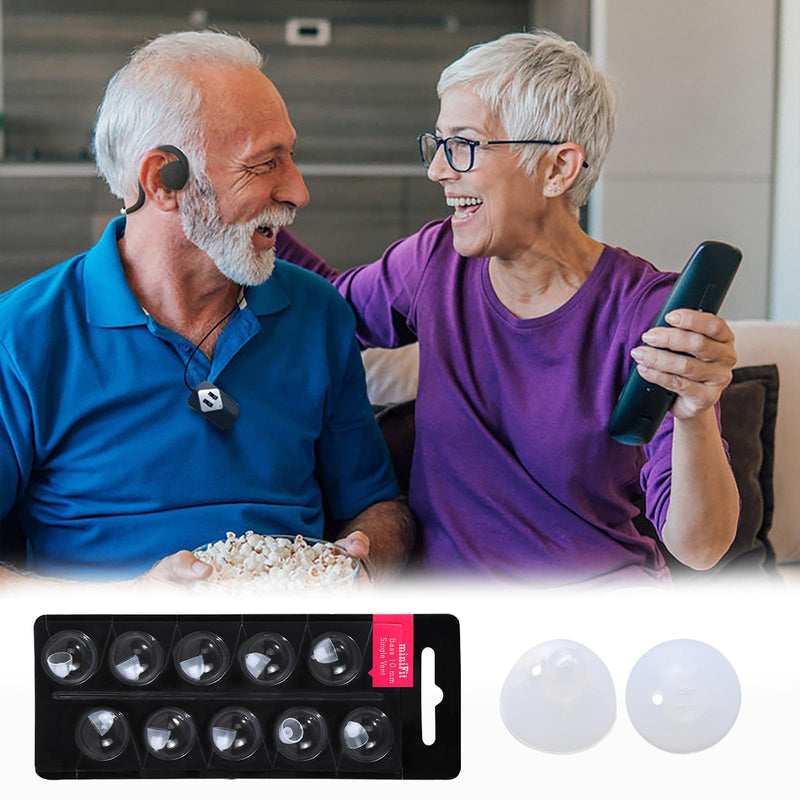 10mm Hearing Aid Domes for Oticon, 2 Pack/20pcs Universal Silicone Replacement Hearing Aid Domes
