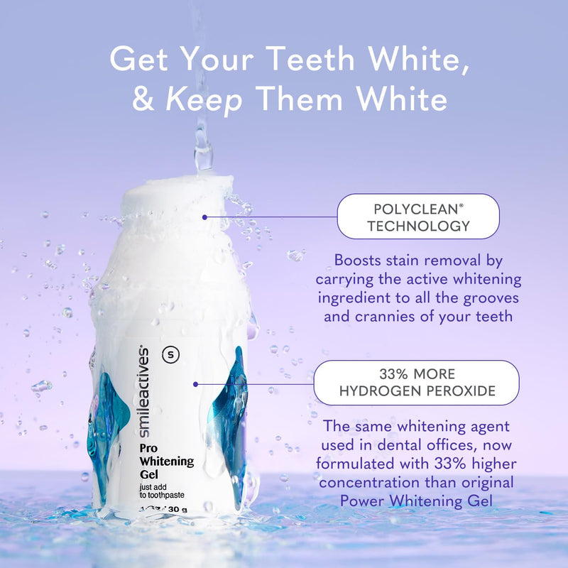 [Australia] - Smileactives Teeth Whitening Kit, Complete at Home Teeth Whitening Treatment, Travel Size Tooth Whitening, Stain Remover for White Teeth, Contains Clinical-Grade Hydrogen Peroxide, 30 Day Kit 0.5 Fl Oz (Pack of 2) 