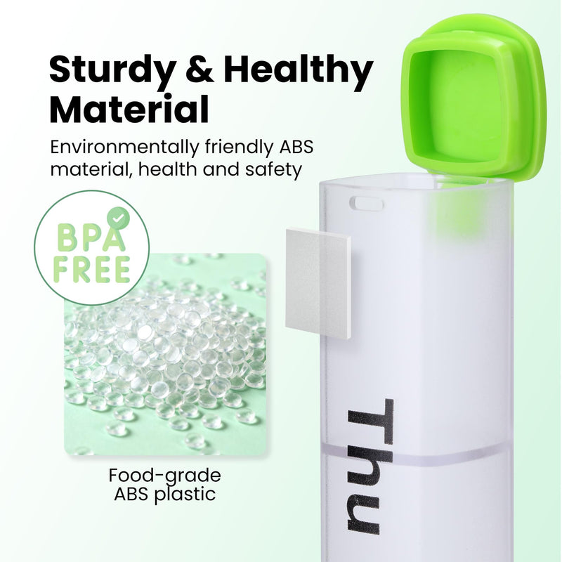 CAidRE 28 Day Pill Box, Clear Extra Large Vitamin Dispenser AM PM | 4 Week Transparent Medication Organizer, Moisture Proof Travel Pods Twice Daily, Instantly Track Your Supplements Clear1 monthly pill oeganizer