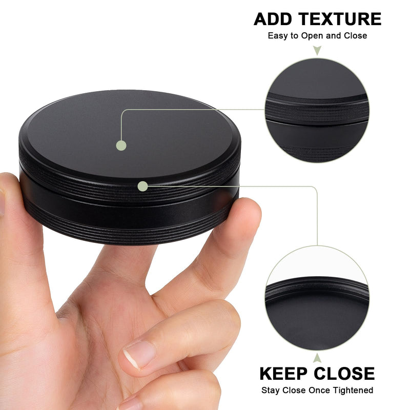 Metal Pill Case 4 Compartments - Travel Pill Organizer Waterproof | Small Pill Box for Purse, Compact Medicine Container Pill Dispensers Holder for Vitamin, Fish Oil, Supplement (Black) Black