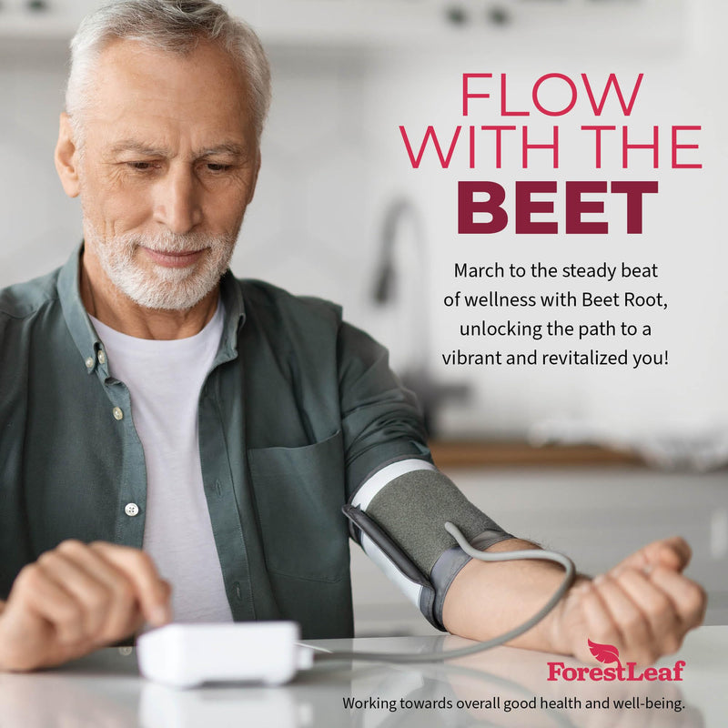 [Australia] - ForestLeaf Beet Root Capsules, 1000mg, 20:1 Extract, with Ginger, Grape Seed, Supports Blood Flow, Energy (120 Count (Pack of 1)) 120 Count (Pack of 1) 