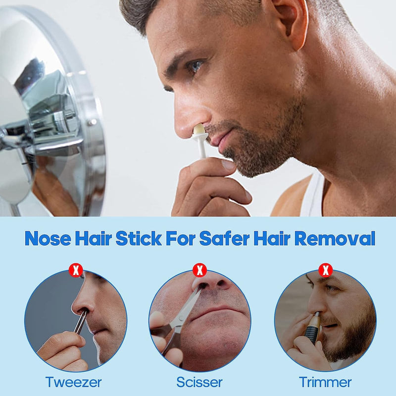 [Australia] - Wekuw 100 pieces nose hair wax set, nose wax sticks, nose wax applicators, nose wax set, men's nasal hair wax stick, suitable for quick nose hair removal 