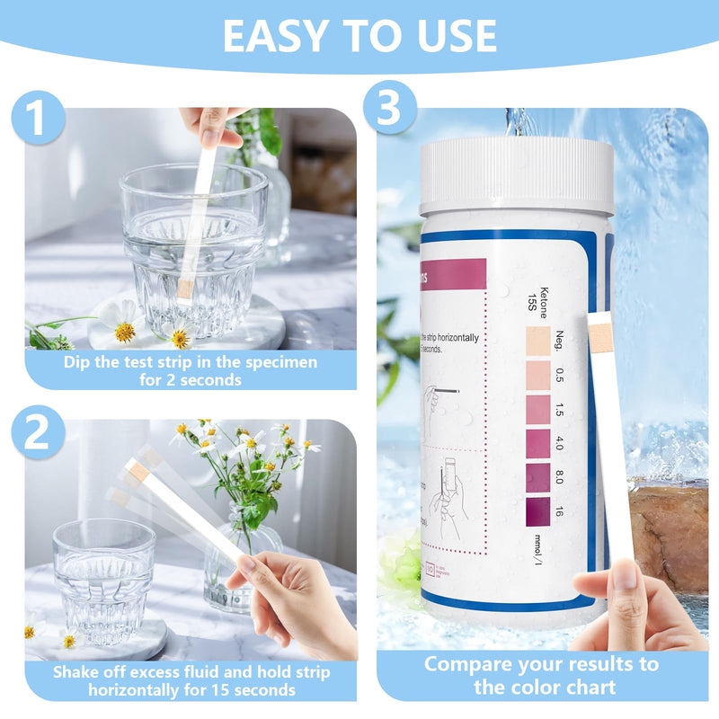 [Australia] - Ketone Test Strips: 200 Premium Keto Strips Urine Test for Ketosis on Ketogenic & Low-Carb Diets, DIP&GO Ketosis Home Urinalysis Tester Kit Ketone test strips 