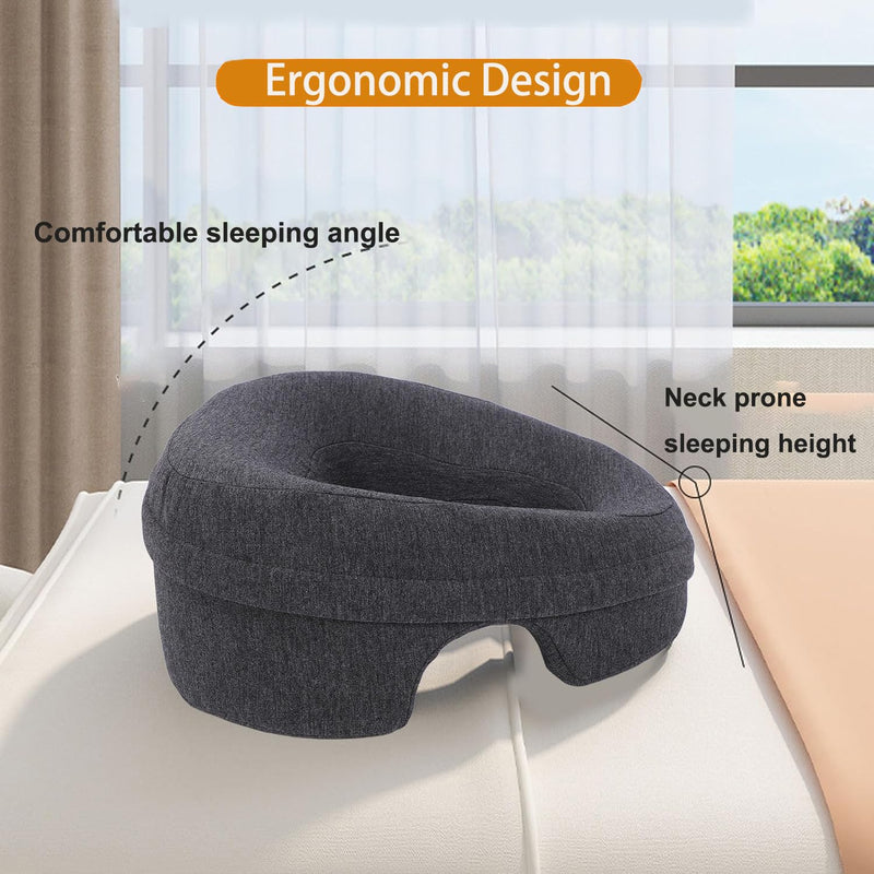 [Australia] - Fcare Face Down Pillows Massage After Surgery Post Eye Surgery, Pillow for Bed Headrest Prone Down Sleeping，Face Cradle，BBL Pillow Recovery & Removable Cover Grey 