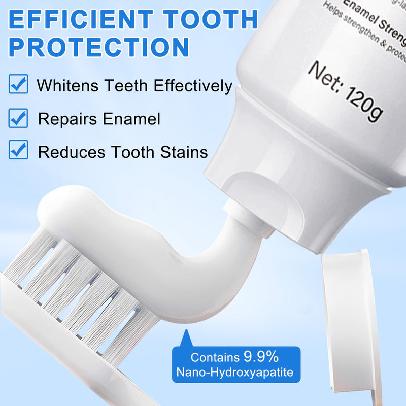 [Australia] - 9.9% Nano Hydroxyapatite Toothpaste 2Pcs - Gum Care Strengthen, Repairs Teeth and Reduces Sensitivity, Provides Long-Lasting Freshness, Prevent Cavities, Naturally Whiter Teeth, Fluoride-Free 