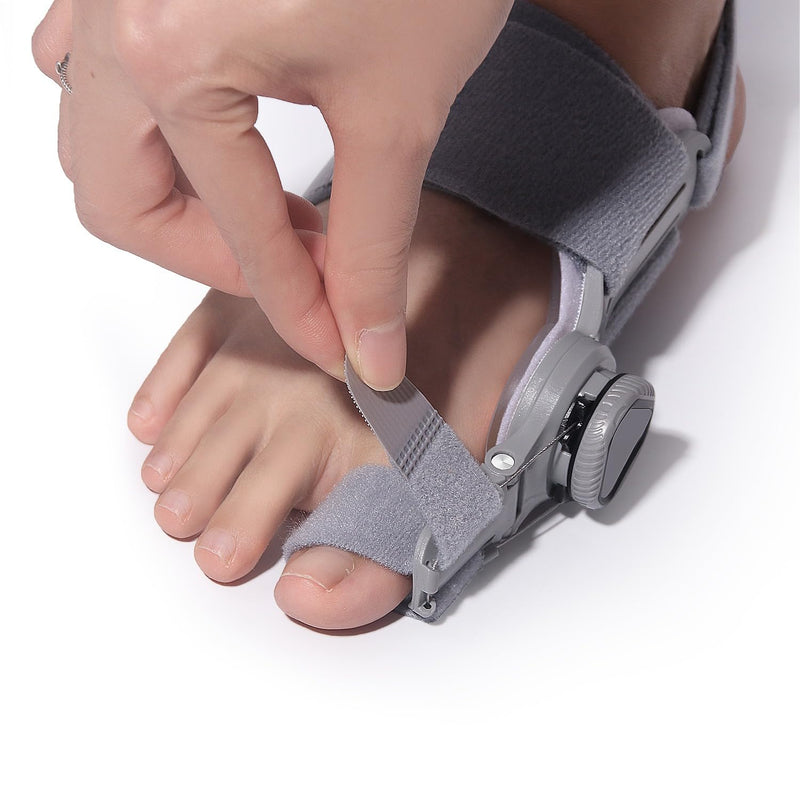 ALINO Bunion Corrector | Adjustable Toe Straightener for Men & Women | Toe Corrector with Rotating Knob, Universal Fit for Left & Right Foot | Leg Finger Straightener | Free Toe Exerciser