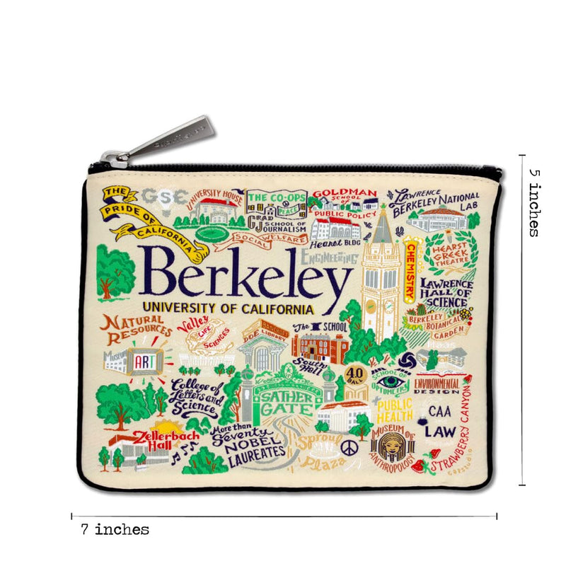 University of California Berkeley Zipper Pouch Purse | Zipper Bag - Holds Phone, Makeup, Wallet, Glasses, & Travel Essentials - Alumni, Acceptance & Graduation Gift UC Berkeley (Academic)