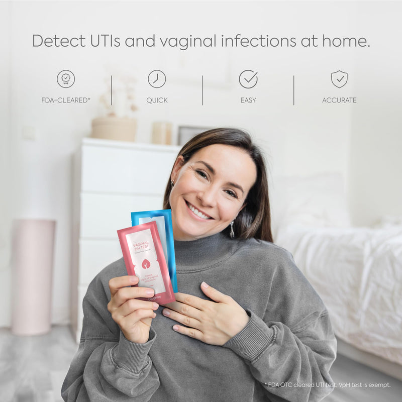 Diagnox UTI Test & Vaginal pH Test Bundle – Clinical Grade Accuracy – 3 UTI Test Strips & 3 Vaginal pH Test Strips for Women – UTI, BV, pH Balance and Yeast Infection Test Kit 1 Count (Pack of 6)