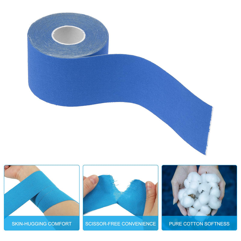 PATIKIL Aerial Hoop Tape, Athletic Tape Adhesive Non-Slip Grip Tape Yoga Rig Sports Tape for Wrapping Gymnastics Blue 16.4ft x 2 Inch