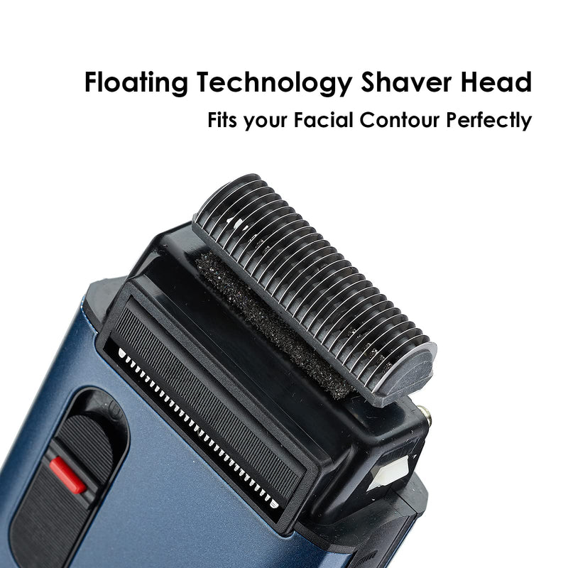 [Australia] - Retro Electric Razor for Men, Rechargeable Mens Gold Foil Shavers,Travel Electric Shavers for Men(Blue) Blue 