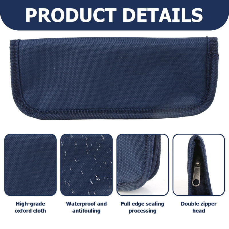 [Australia] - insulin cooler bag, diabetic case 18x8cm navy blue Oxford fabric, portable insulated medical travel cool box for diabetic accessories syringes, reusability and optimal protection 