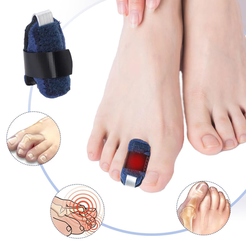 [Australia] - Hammer Toe Correction Pack of 3 Toe Splint Claw Toe Correction Toe Orthosis Claw Toe Toe Straightener Finger and Toe Fixation Support Straps for Alignment and Support of the Toes (Blue) 
