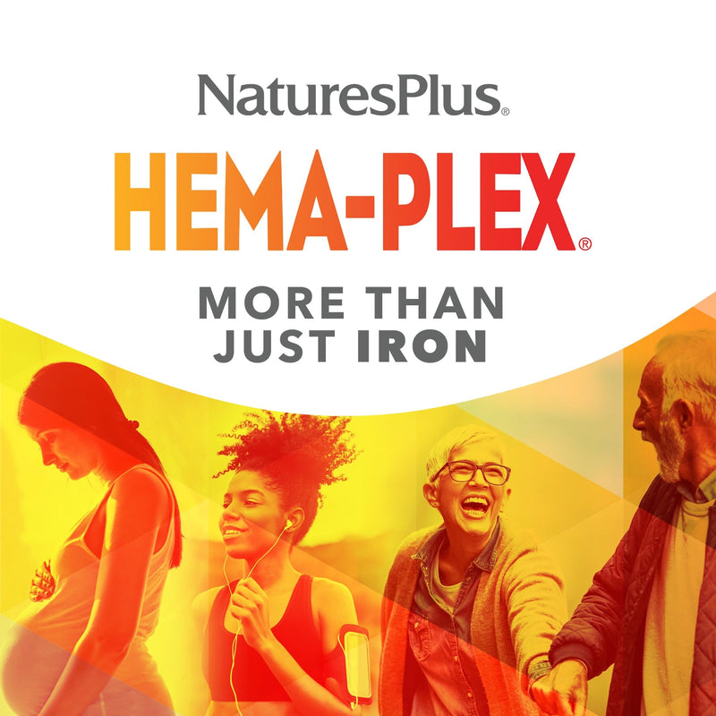 NaturesPlus Hema Plex Iron Liquid, Mixed Berry - 18 mg Elemental Iron Supplement for Total Blood Health - with Vitamin Bs, C & Bioflavonoids - Vegetarian, Gluten Free - 250 ml