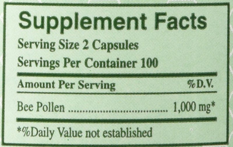 [Australia] - Y.S. ECO Bee Farms 100% Pure Bee Pollen 1,000mg- 200 Capsules 