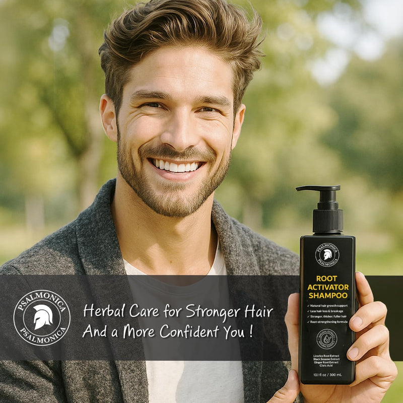 Root Activator Shampoo for Men: Hair Growth Shampoo for Hair Loss and Thinning Hair - Hair Loss Regrowth Shampoo for Men Women (Refreshing Scent) 10.1 Fl Oz (Pack of 1) Root Activator Shampoo