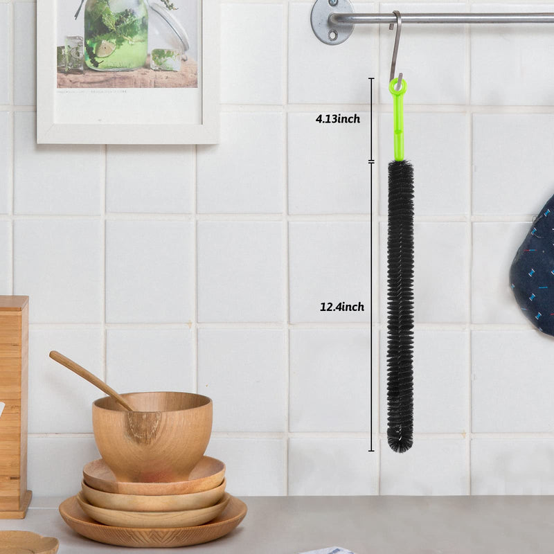 [Australia] - Sewer Drain Brush, Bendable Long Pipe Cleaners Flexible Cleaning Tool for Home Kitchen Sink, Shower and Bathtub Hair Clogs Black+brown 