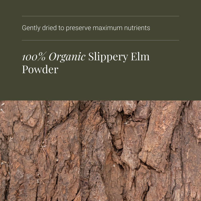 KIKI Health Organic Slippery Elm Powder 45g - Suitable for Vegans & Vegetarians - No Sweeteners, Colours or Artificial Flavouring - Slippery Elm Supports The Digestive System