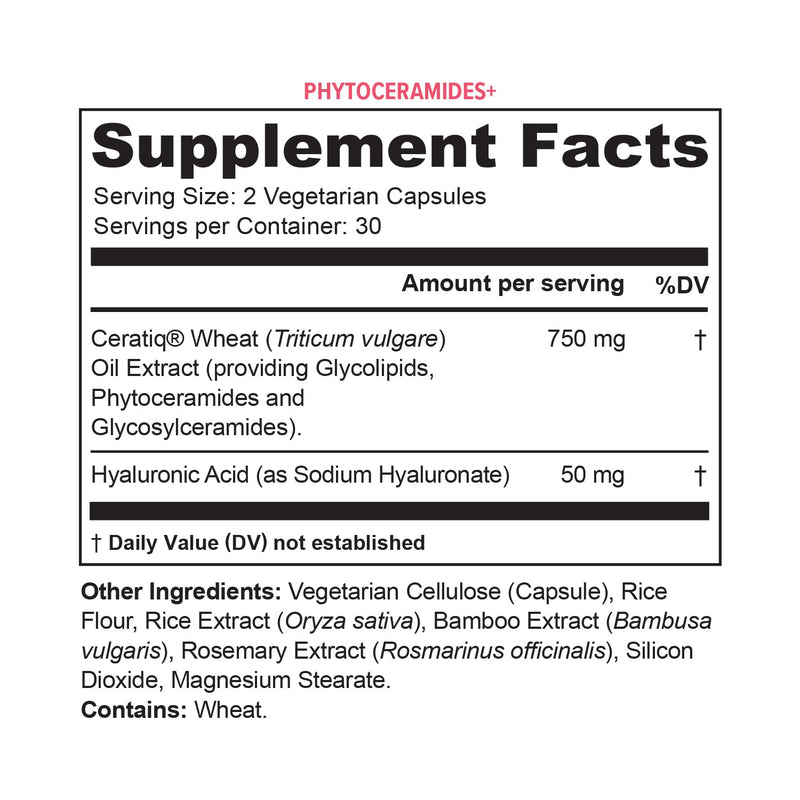 [Australia] - Hydrating Anti Aging Phytoceramides Supplement - Clinically Proven Ceratiq Ceramides Supplement with Hyaluronic Acid and Phytoceramides 700mg - Skin Barrier Repair Itchy Dry Skin Supplement for Women 