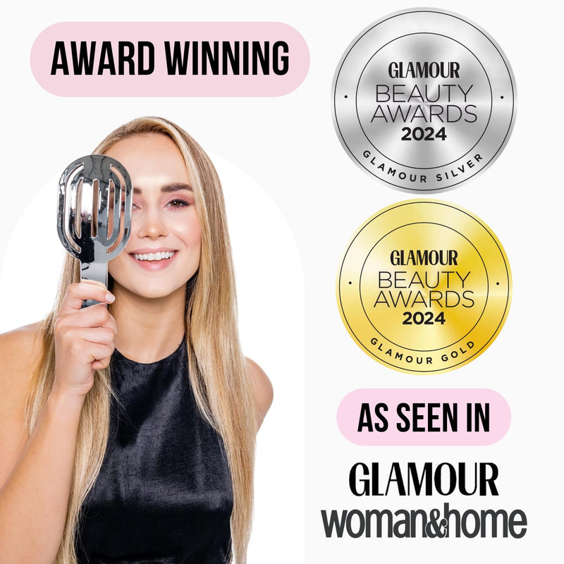 Detangling Brush - Vented for Fine, Wavy, Straight, Curly or Thick Hair, No-Pull Design (Pink Chrome) Pink Chrome