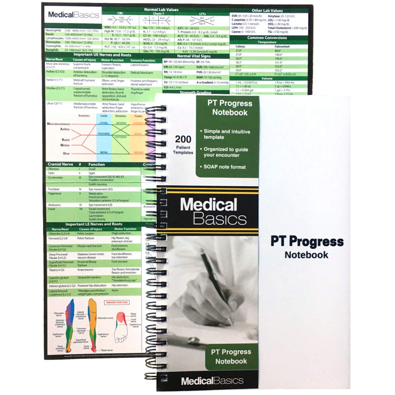 Medical Basics PT Progress Notebook - Physical Therapy Journal in Progress Note SOAP format single