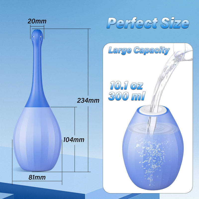 [Australia] - Enema Anal Douches for Men Women - Enema Bulb with Bendable Silicone Nozzles for Men Women Colon Cleanse, Anti Backflow Shower Douche Enema Kit with Lube, Anal Cleansing Feminine Care Douche Bottles 