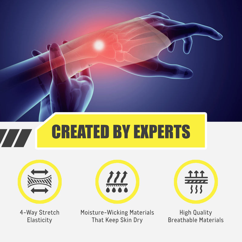 UptoFit- Copper Wrist Compression Sleeve, Hand Brace Wrist Support for Carpal Tunnel, Wrist Brace for Tendonitis, Breathable Copper Compression Sleeve, White/Skin in Large, Pack of 1 Skin/White Large (Pack of 1)