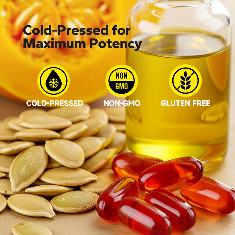 [Australia] - Pumpkin Seed Oil with Saw Palmetto (300 Softgel Capsules), Pumpkin Seed Oil Capsules, Supplement Supports Hair, Urinary, Bladder & Prostate Health, Cold Pressed & Pure Virgin 