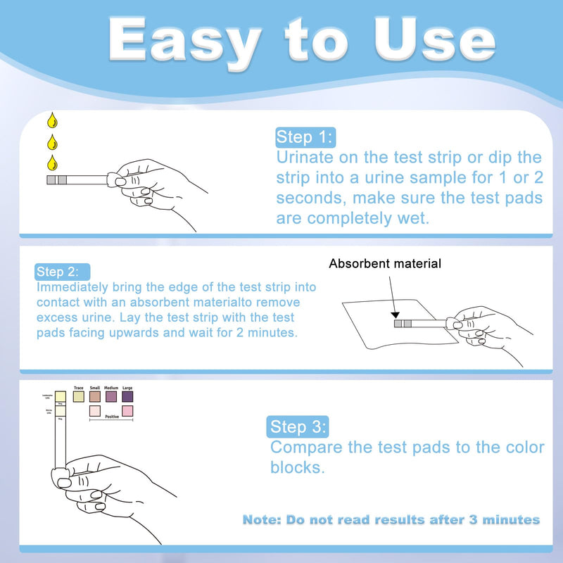UTI Test Strips, Urinary Tract Infection Testing Kit, Home Rapid Detection for Leukocytes and Nitrite, at Home UTI Testing, Clean Grip Handle, UTI Test Kit Individually Wrapped, 25 Strips 25 Count