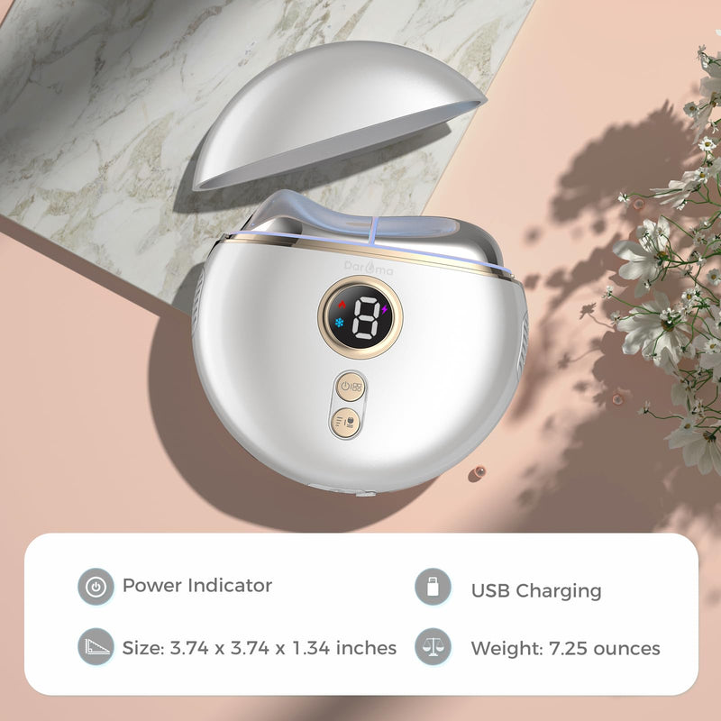 DAROMA Electric Gua Sha Tool - Hot & Cold Dual-Mode Facial and Body Massager with 9 Temperature Settings, Micro-Current Vibration, for Anti-Aging, Wrinkles, Puffiness, and Double Chin Care