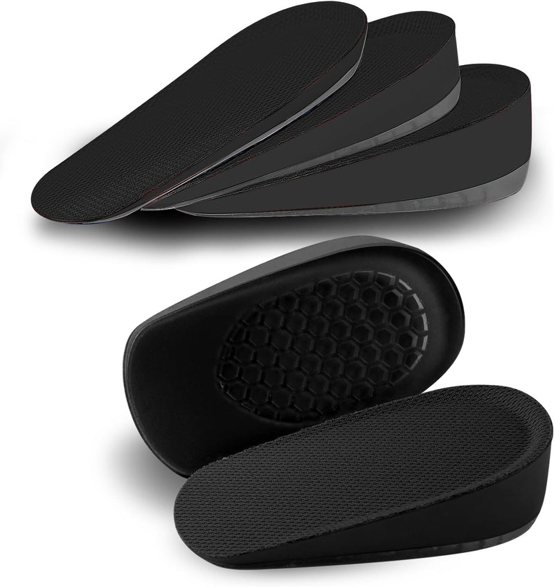 [Australia] - Ailaka Gel Height Increase Insoles 1 Pair, Invisible Shoe Lifts Inserts, Elastic Shock Absorption Heel Cushion Pads for Men Large (Pack of 1) 
