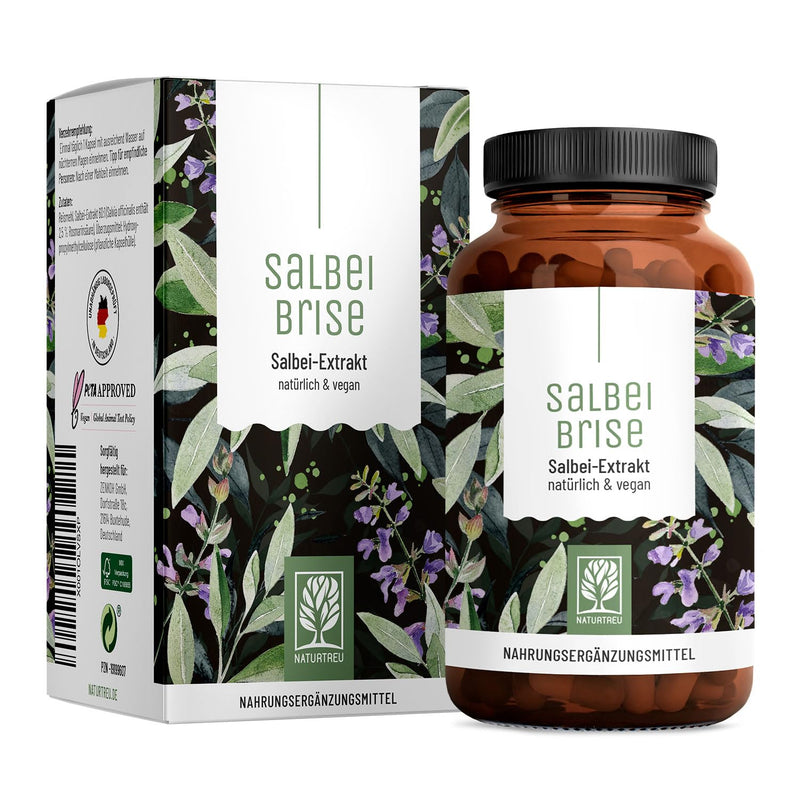 [Australia] - NATURTREU® sage capsules high dosage - 6000mg sage per capsule - sage extract (60:1) - 120 capsules vegan & laboratory tested 