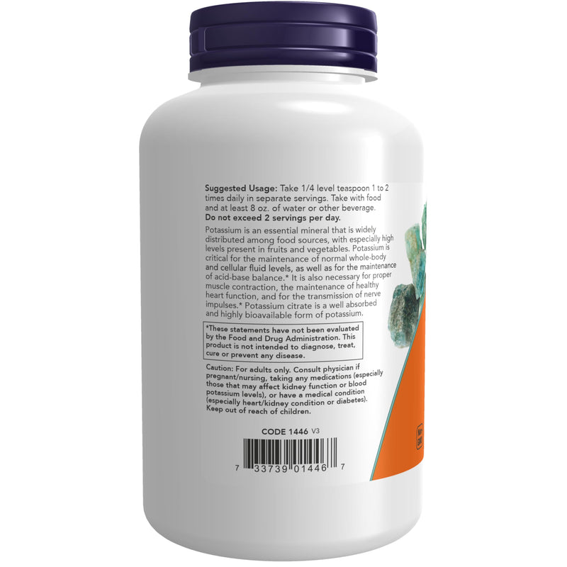 [Australia] - NOW Foods Supplements, Potassium Citrate Powder, Supports Electrolyte Balance and Normal pH*, Essential Mineral, 12-Ounce Unflavored 12 Ounce (Pack of 1) 