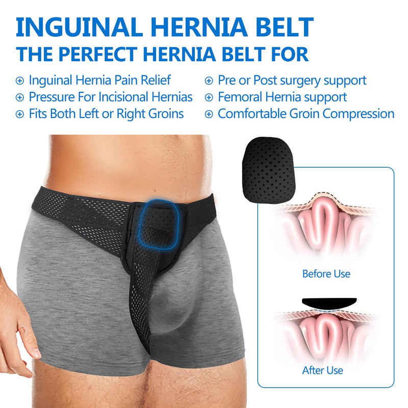 Medical Inguinal Hernia Support Belt Post Surgery Men and Womens Hernia Support Truss for Inguinal Groin Hernias