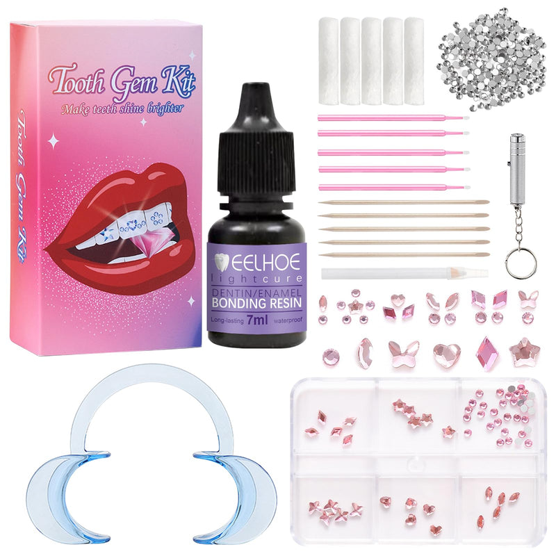 [Australia] - Tooth jewellery, tartar jewellery, tooth gem kit, tooth jewelery set, tartar set, DIY tooth gems with glue with 1485 pieces tooth gem decoration crystal gemstone rhinestone decoration 