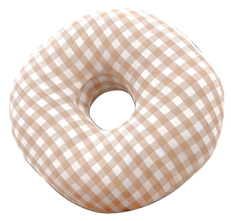 Ear Piercing/Infection Side‑Sleeping Pillow Made of Memory Foam to Protect The Sensitive Ear While Resting or Sleeping (Orange Grid) Orange Grid