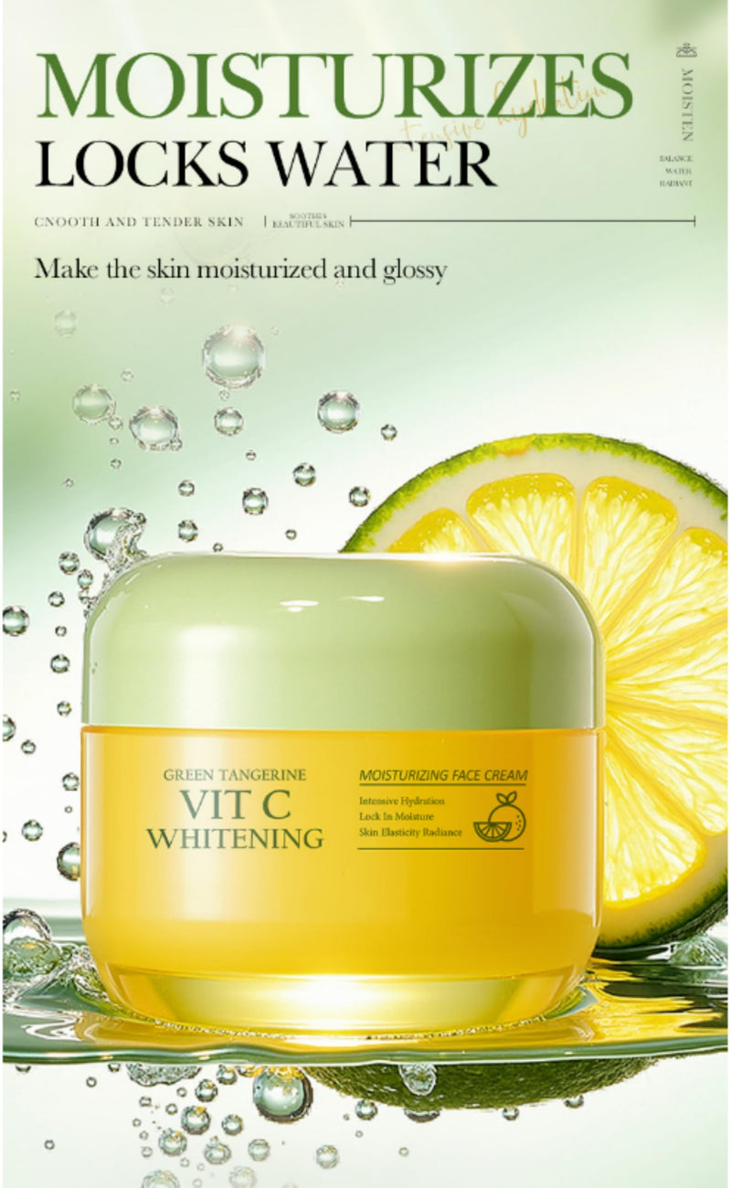 For Green Tangerine Vitamin C NAM Face Cream Lotion,Face Moisturizers | Moisturizing Hydrating Facial Creams,Facial Skin Care Cream,Soothing Skin Brighten skin tone 50g 1.76 OZ