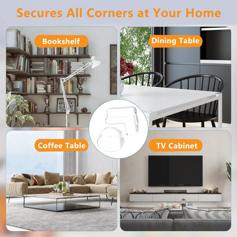 [Australia] - 16 Pcs Corner Protector for Baby, Protectors Guards - Furniture Corner Guard & Edge Safety Bumpers Baby Safety 8*L+8 Ball 