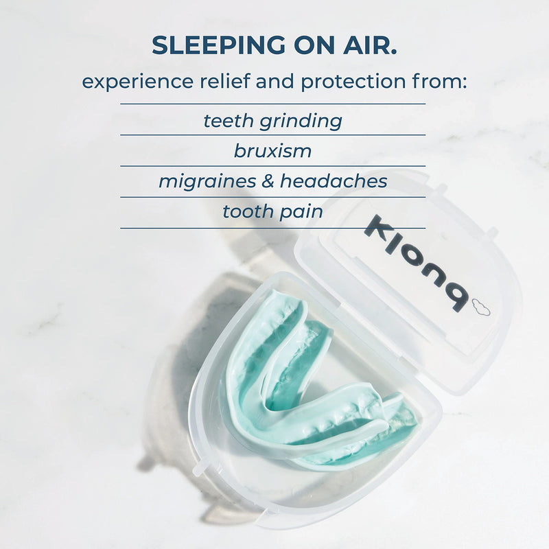 [Australia] - Kloud Night Guard - Mouth Guard for Clenching Teeth and Grinding Teeth, 2 Pack Custom Moldable Dental Mouth Guard Mint 